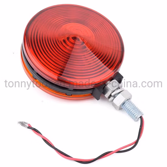 4-дюймовый круглый стоп-сигнал/задний фонарь/поворотник с креплением на одну шпильку/янтарный/красный цвета